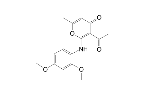 3-Acetyl-2-(2,4-dimethoxy-phenylamino)-6-methyl-pyran-4-one