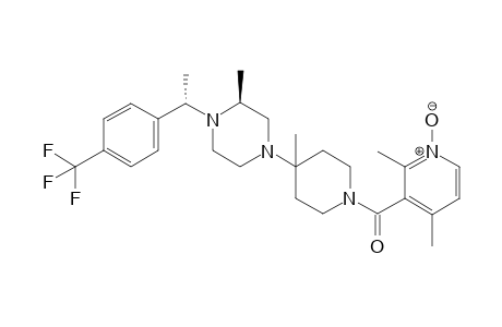2,4-dimethyl-3-(4-methyl-4-((S)-3-methyl-4-((S)-1-(4-(trifluoromethyl)phenyl)ethyl)piperazin-1-yl)piperidine-1-carbonyl)pyridine 1-oxide