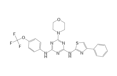 6-(4-morpholinyl)-N2-(4-phenyl-2-thiazolyl)-N4-[4-(trifluoromethoxy)phenyl]-1,3,5-triazine-2,4-diamine