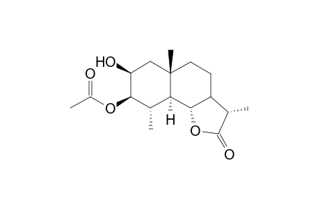 3.beta.-Acetoxy-2.beta.-hydroxy-5.alpha.H,4,6,11.beta.H-eudesman-12,6-olide