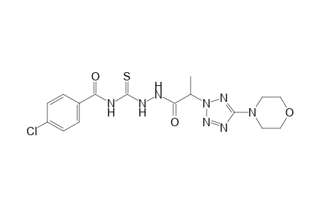 4-(p-chlorobenzoyl)-1-[2-(5-morpholino-2H-tetrazol-2-yl)propionyl]-3-thiosemicarbazide