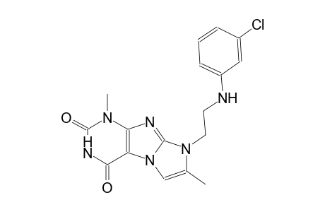 1H-imidazo[2,1-f]purine-2,4(3H,8H)-dione, 8-[2-[(3-chlorophenyl)amino]ethyl]-1,7-dimethyl-