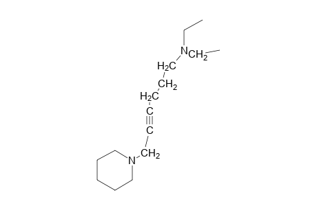 PIPERIDINE, 1-/6-DIETHYLAMINO- 2-HEXYNYL/-,