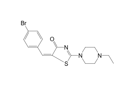 4(5H)-thiazolone, 5-[(4-bromophenyl)methylene]-2-(4-ethyl-1-piperazinyl)-, (5E)-