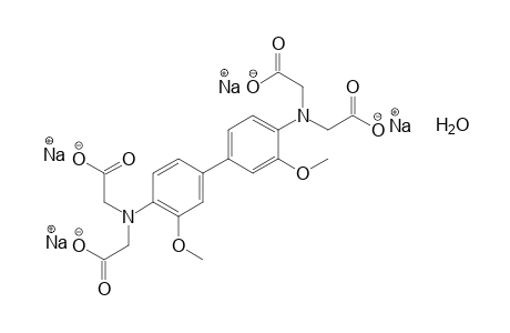 [(3,3'-DIMETHOXY-4,4'-BIPHENYLYLENE)DINITRILO]TETRAACETIC ACID, TETRASODIUM SALT, HYDRATED