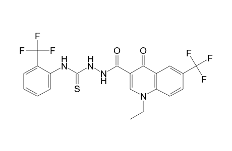 1-{[1,4-DIHYDRO-1-ETHYL-4-OXO-6-(TRIFLUOROMETHYL)-3-QUINOLYL]CARBONYL}-3-THIO-4-(alpha,alpha,alpha-TRIFLUORO-o-TOLYL)SEMICARBAZIDE