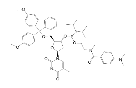 5'-o-(4,4'-Dimethoxytrityl)-3'-o-(N,N-diisopropylamino)-[2-[N-methyl-4-(dimethylamino)-benzamido]-ethoxy]-phosphinyl-2'-deoxythymidine;fast-diaste