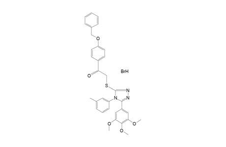 4'-(benzyloxy)-2-{[4-m-tolyl-5-(3,4,5-trimethoxyphenyl)-4H-1,2,4-triazol-3-yl]thio}acetophenone, monohydrobromide
