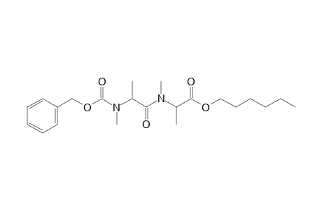 Alanylalanine, N,N'-dimethyl-N'-benzyloxycarbonyl-, hexyl ester