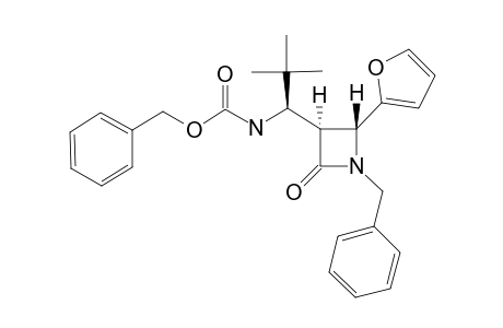 (3S,4R,1'R)-1-BENZYL-3-[1-(BENZYLOXYCARBONYLAMINO)-2,2-DIMETHYL-ETHYL]-4-(2-FURYL)-AZETIDIN-2-ONE