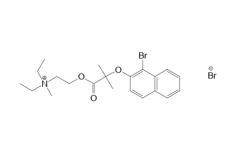 diethyl(2-hydroxyethyl)methylammonium bromide, 2-[(1-bromo-2-naphthyl)oxy]-2-methylpropionate