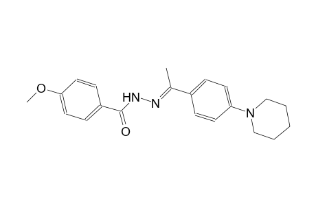 4-methoxy-N'-{(E)-1-[4-(1-piperidinyl)phenyl]ethylidene}benzohydrazide