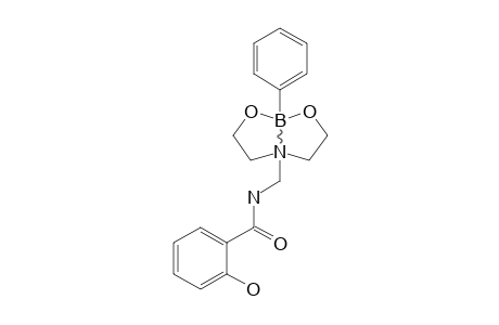 2-hydroxy-N-[(5-phenyl-4,6-dioxa-1-azonia-5-boranuidabicyclo[3.3.0]octan-1-yl)methyl]benzamide