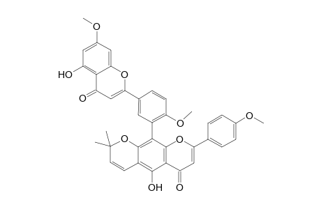 Pyrano-amentoflavone - 7,4',4'''-Trimethyl Ether