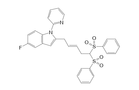 (E)-2-[5,5-Bis(phenylsulfonyl)pent-2-en-1-yl]-5-fluoro-1-(pyridin-2-yl)-1H-indole