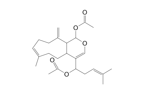 (1R*,4AS*,7E,11AS*,1'S*)-1-ACETOXY-4-(1'-ACETOXY-4'-METHYLPENT-3'-ENYL)-7-METHYL-11-METHYLENE-1,4A,5,6,9,10,11,11A-OCTAHYDROCYCLONONA-[C]-PYRANE