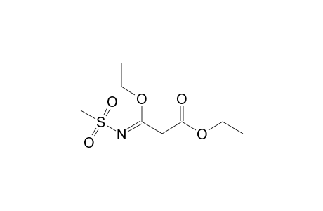 3-Ethoxy-3-methanesulfonylimino-propionic acid ethyl ester