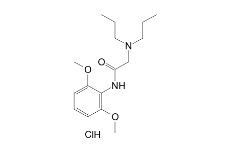2',6'-dimethoxy-2-(dipropylamino)acetanilide, hydrochloride
