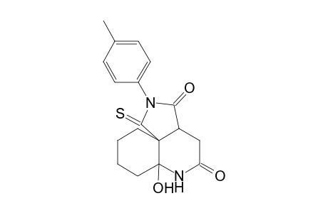 (1S,3S,6aS)-2-(p-Methylphenyl)-6.alpha.-hydroxy-1-thioxo-dodecahydro-pyrrolo[3,4-d]quinoline-3,5-dione