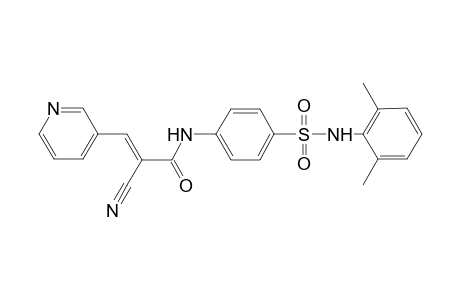 (2E)-2-cyano-N-{4-[(2,6-dimethylanilino)sulfonyl]phenyl}-3-(3-pyridinyl)-2-propenamide