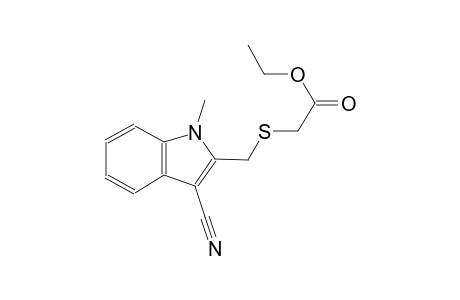 Ethyl ([(3-cyano-1-methyl-1H-indol-2-yl)methyl]sulfanyl)acetate