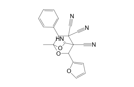 3-Furan-2-yl-5-imino-1-methyl-7-phenyl-2,6-dioxa-bicyclo[2.2.2]octane-4,8,8-tricarbonitrile