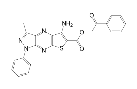 5-Amino-3-methyl-1-phenyl-1H-thieno[3,2-e]pyrazolo[3,4-b]pyrazine-6-carbonyl oxyacetophenone