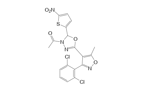 2-[3-(2,6-dichlorophenyl)-5-methyl-4-isoxazolyl]-5-(5-nitro-2-thienyl)-delta square-1,3,4-oxadiazolin-4-yl methyl ketone