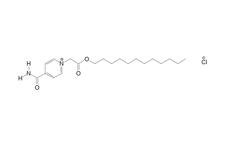 4-carbamoyl-1-(carboxymethyl)pyridinium chloride, dodecyl ester