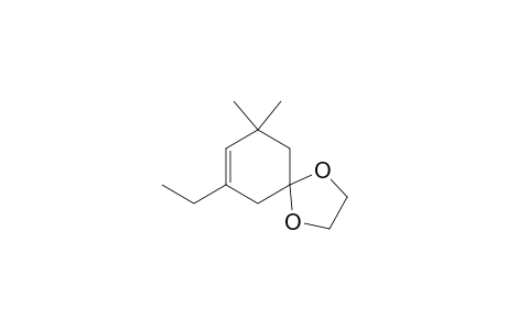 7-Ethyl-9,9-dimethyl-1,4-dioxaspiro[4.5]dec-7-ene exocyclic isomer