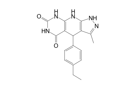 4-[4-Ethylphenyl]-3-methyl-4,9-dihydro-1H-pyrazolo[4',3':5,6]pyrido[2,3-d]pyrimidine-5,7(6H,8H)-dione