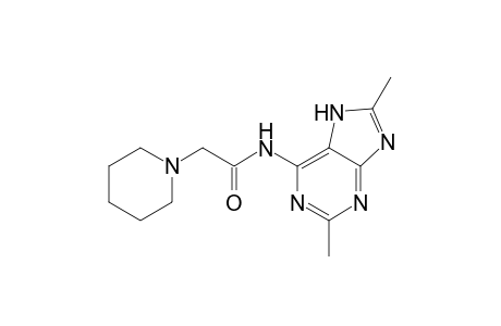 2,8-dimethyl-N6-(piperidinoacetyl)adenine