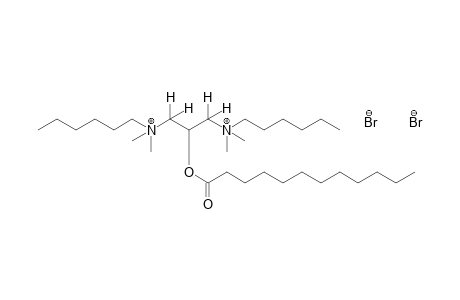 (2-hydroxytrimethylene)bis[dimethylhexylammonium]dibromide, laurate