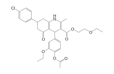 3-Quinolinecarboxylic acid, 4-[4-(acetyloxy)-3-ethoxyphenyl]-7-(4-chlorophenyl)-1,4,5,6,7,8-hexahydro-2-methyl-5-oxo-, 2-ethoxyethyl ester