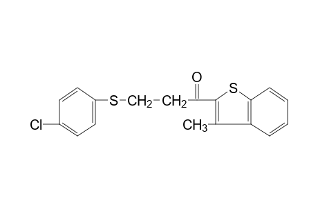 3-[(p-chlorophenyl)thio]-1-(3-methylbenzo[b]thien-2-yl)-1-propanone