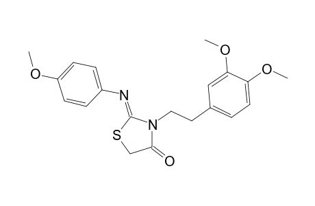 3-(3,4-Dimethoxyphenethyl)-2-[(4-methoxyphenyl)imino]-1,3-thiazolan-4-one