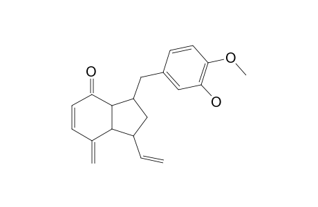 1-Ethenyl-3-[(3-hydroxy-4-methoxyphenyl)methyl]-7-methylene-2,3,3a,7a-tetrahydro-1H-inden-4-one