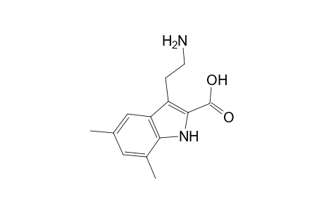 3-(2-Aminoethyl)-5,7-dimethyl-1H-indole-2-carboxylic acid