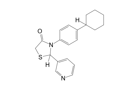 3-(p-cyclohexylphenyl)-2-(3-pyridyl)-4-thiazolidinone