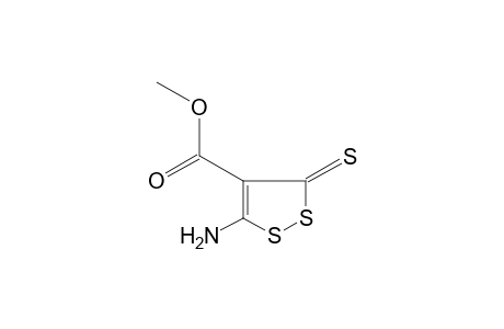 5-amino-3-thioxo-3H-1,2-dithiole-4-carboxylic acid, methyl ester