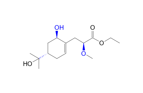 6-hydroxy-4-(1-hydroxy-1-methylethyl)-alpha-methoxy-1-cylohexene-1-propionic acid, ethyl ester