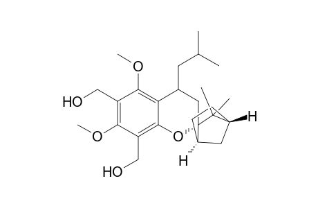 Spiro[2H-1-benzopyran-2,2'-bicyclo[2.2.1]heptane]-6,8-dimethanol, 3,4-dihydro-5,7-dimethoxy-3',3'-dimethyl-4-(2-methylpropyl)-, [1'R-[1'.alpha.,2'.alpha.(S*),4'.alpha.]]-