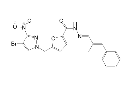 5-[(4-bromo-3-nitro-1H-pyrazol-1-yl)methyl]-N'-[(E,2E)-2-methyl-3-phenyl-2-propenylidene]-2-furohydrazide