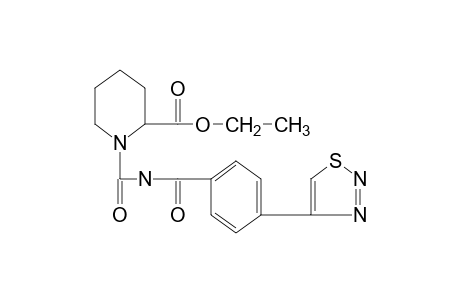 1-{[p-(1,2,3-thiadiazol-4-yl)benzoyl]carbamoyl}pipecolic acid, ethyl ester