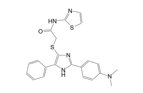 acetamide, 2-[[2-[4-(dimethylamino)phenyl]-5-phenyl-1H-imidazol-4-yl]thio]-N-(2-thiazolyl)-