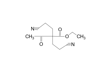 2,2-bis(2-cyanoethyl)acetoacetic acid, ethyl ester