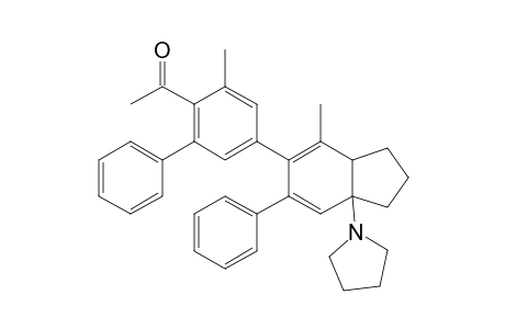 4-(6'-ACETYL-5'-METHYLBIPHENYL-3'-YL)-5-METHYL-3-PHENYL-1-PYRROLIDINOBICYCLO-[4.3.0]-NONA-2,4-DIENE