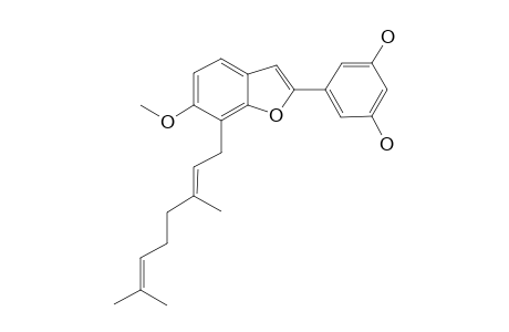 5-[7-[(2E)-3,7-dimethylocta-2,6-dienyl]-6-methoxy-benzofuran-2-yl]resorcinol