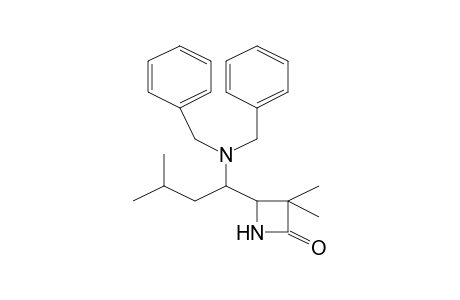 Azetidin-2-one, 3,3-dimethyl-4-(1-dibenzylamino-3-methylbutyl)-