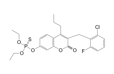 3-(2-chloro-6-fluorobenzyl)-7-hydroxy-4-propylcoumarin, O-ester with O,O-diethyl phosphorothioate
